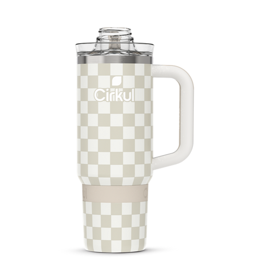 Limited Edition: 30oz. Taupe Tartan Travel StrawSip™ Tumbler US6O